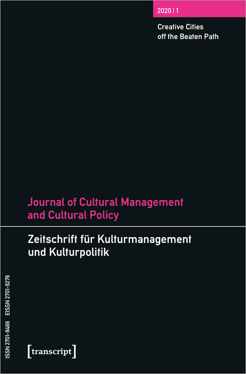 Journal of Cultural Management and Cultural Policy/Zeitschrift für Kulturmanagement und Kulturpolitik - 