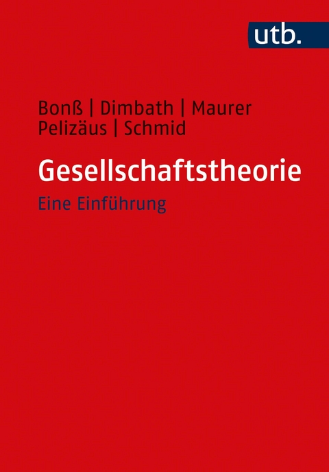Gesellschaftstheorie - Wolfgang Bonß, Oliver Dimbath, Andrea Maurer, Helga Pelizäus, Michael Schmid