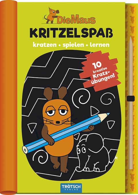 Tr&ouml;tsch Die Maus Kritzelspa&szlig; Kratzbuch - 