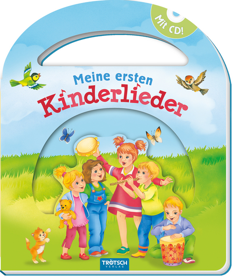 Tr&ouml;tsch Pappenbuch mit Henkel und CD Meine ersten Kinderlieder