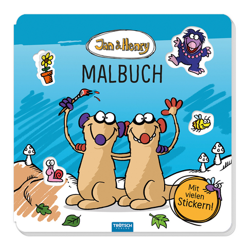 Tr&ouml;tsch Jan und Henry Malbuch mit Stickern - 