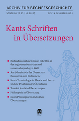 Kants Schriften in &Uuml;bersetzungen - 