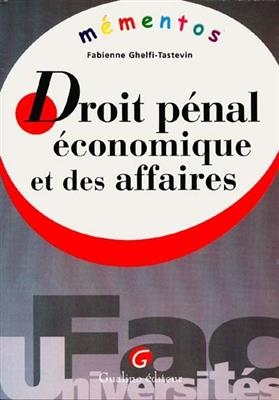 MEMENTO - DROIT PENAL ECONOMIQUE ET DES