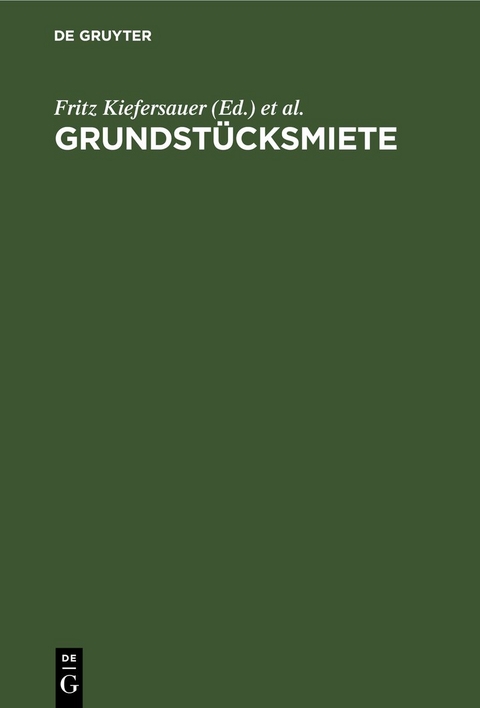 Grundst&uuml;cksmiete - 