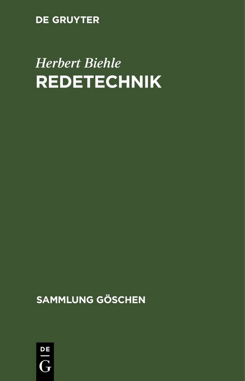Redetechnik - Herbert Biehle