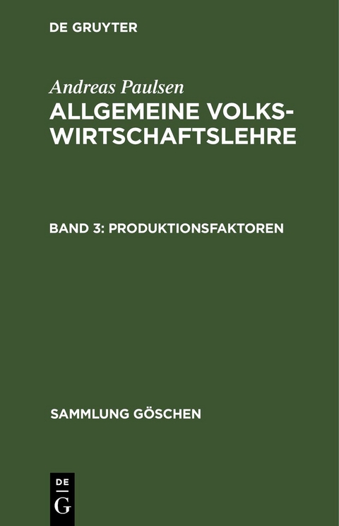 Produktionsfaktoren