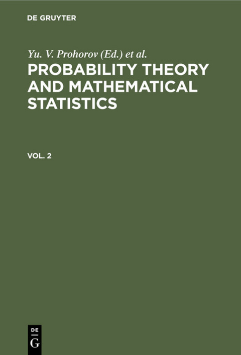 Probability Theory and Mathematical Statistics / Probability Theory and Mathematical Statistics. Vol. 2 - 