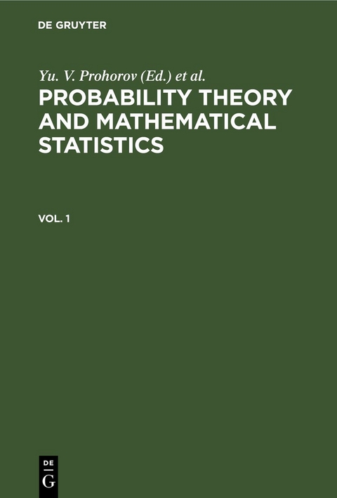 Probability Theory and Mathematical Statistics / Probability Theory and Mathematical Statistics. Vol. 1 - 