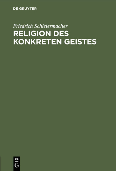 Religion des Konkreten Geistes - Paul Tillich