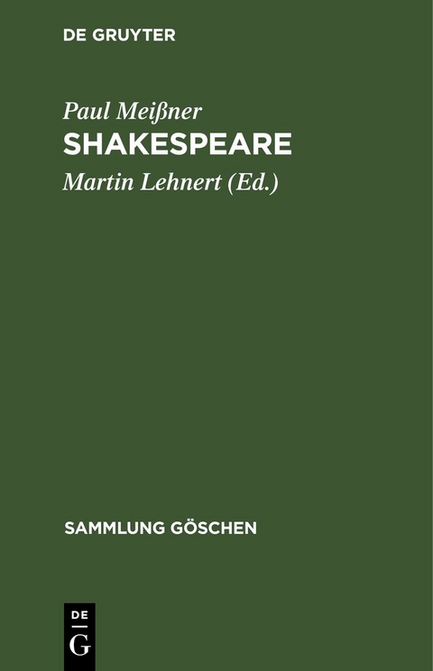 Shakespeare - Paul Mei&szlig;ner