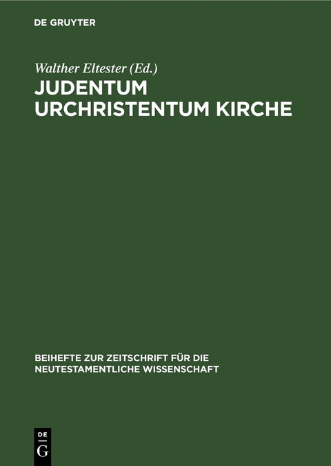 Judentum Urchristentum Kirche - 