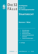 Die 32 wichtigsten F&auml;lle Staatsrecht - Karl-Edmund Hemmer, Achim W&uuml;st