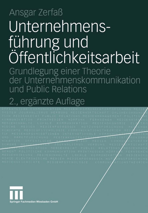 Unternehmensf&uuml;hrung und &Ouml;ffentlichkeitsarbeit - Ansgar Zerfa&szlig;
