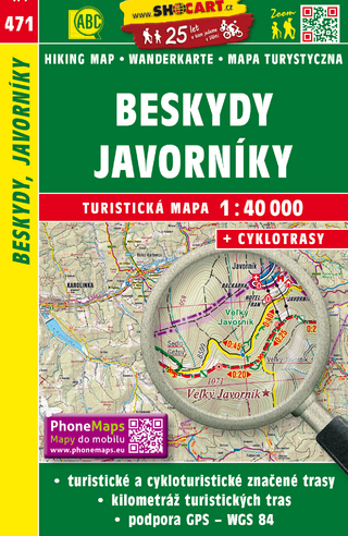 Beskydy, Javorníky / Beskiden, Javornik-Gebirge (Wander - Radkarte 1:40.000)
