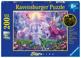 Ravensburger Kinderpuzzle - 12903 Magische Einhornnacht - Einhorn-Puzzle f&uuml;r Kinder ab 8 Jahren, mit 200 Teilen im XXL-Format, Leuchtet im Dunkeln
