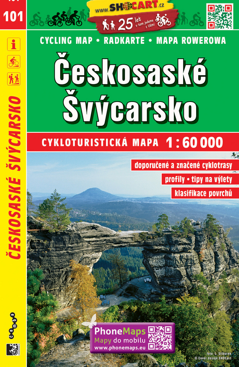 Českosask&eacute; &Scaron;v&yacute;carsko / S&auml;chsisch-B&ouml;hmische Schweiz (Radkarte 1:60.000)