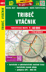 Tribeč, Vt&aacute;čnik / Tribetzgebirge, Vogelgebirge (Wander - Radkarte 1:40.000)