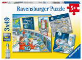 Ravensburger Kinderpuzzle - 05088 Auf Weltraummission mit Tom und Mia - Puzzle f&uuml;r Kinder ab 5 Jahren, mit 3x49 Teilen