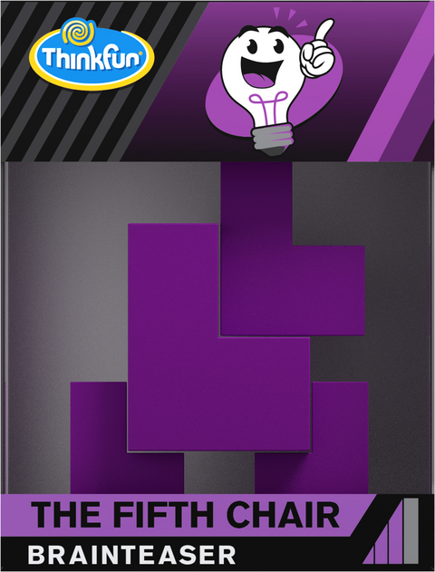 ThinkFun - 76383 - Fifth Chair - Ein Brainteaser mit vier kleinen St&uuml;hlen, wer baut daraus einen f&uuml;nften Stuhl? Tolles Geschenk f&uuml;r Jungen und M&auml;dchen