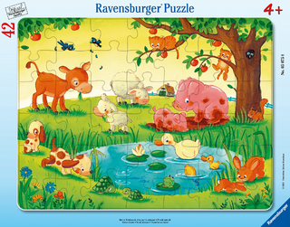 Ravensburger Kinderpuzzle - 05075 Kleine Tierfreunde - Rahmenpuzzle für Kinder ab 4 Jahren, Puzzle mit Tier-Motiv, mit 42 Teilen