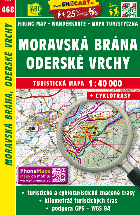 Moravsk&aacute; br&aacute;na, Odersk&eacute; vrchy / M&auml;hrische Pforte, Odergebirge (Wander - Radkarte 1:40.000)
