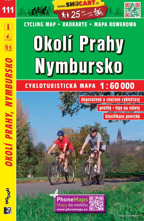 Okol&iacute; Prahy, Nymbursko / Prag Umgebung, Nimburg (Radkarte 1:60.000)