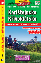 Karl&scaron;tejnsko, Křivokl&aacute;tsko / Karlstein, P&uuml;rglitz (Radkarte 1:60.000)