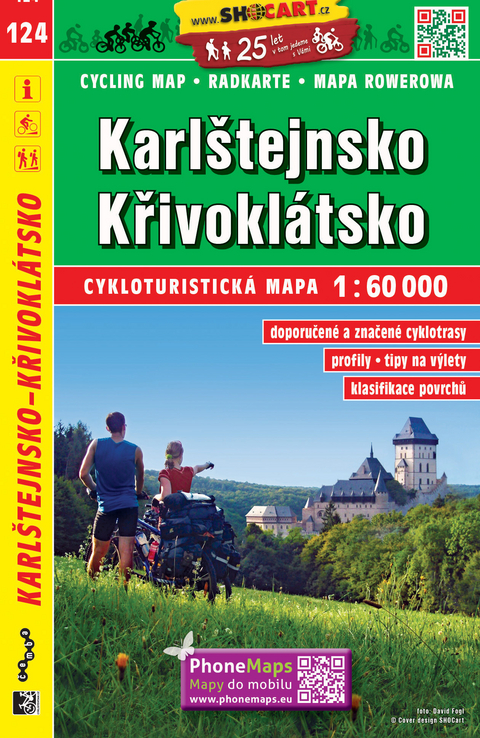 Karl&scaron;tejnsko, Křivokl&aacute;tsko / Karlstein, P&uuml;rglitz (Radkarte 1:60.000)