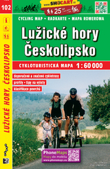 Lužick&eacute; hory, Českolipsko / Lausitzer Gebirge, B&ouml;hmisch Leipa (Radkarte 1:60.000)