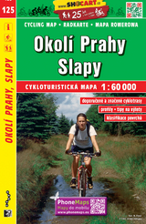 Okol&iacute; Prahy, Slapy / Prag Umgebung, Slapy-Stausee (Radkarte 1:60.000)