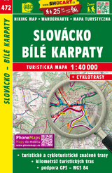 Slov&aacute;cko, B&iacute;l&eacute; Karpaty / M&auml;hrische Slowakei, Wei&szlig;e Karpaten (Wander - Radkarte 1:40.000)