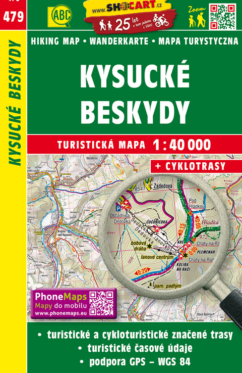 Kysuck&eacute; Beskydy / Saybuscher Beskiden (Wander - Radkarte 1:40.000)