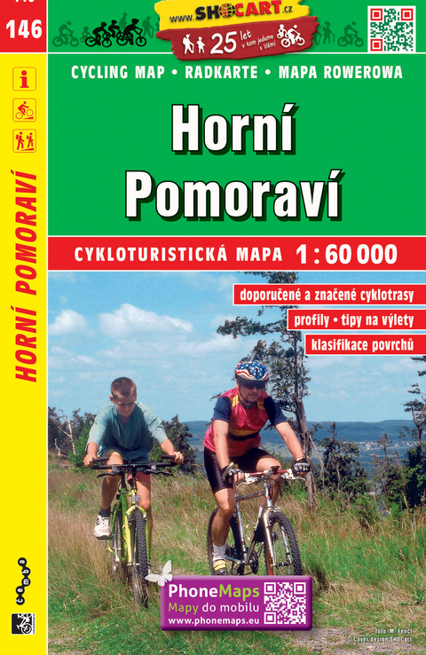 Horn&iacute; Pomorav&iacute; / Oberer Marchtal (Radkarte 1:60.000)