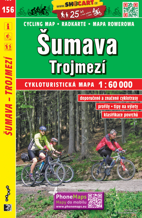 &Scaron;umava Trojmez&iacute; / B&ouml;hmerwald Dreil&auml;ndereck (Radkarte 1:60.000)