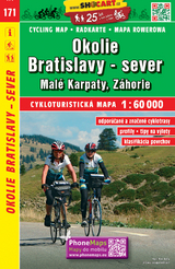 Okolie Bratislavy - sever, Mal&eacute; Karpaty / Umgebung Pressburg - Nord, Kleine Karpaten (Radkarte 1:60.000)