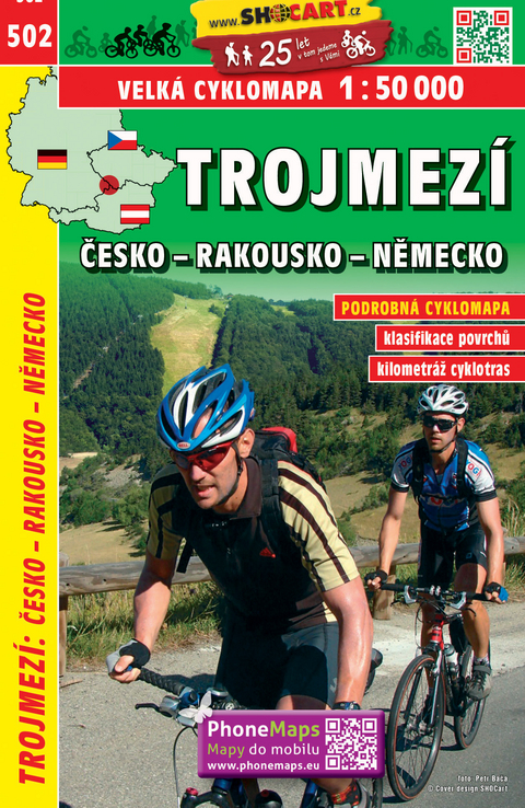 Trojmez&iacute; Česko - Rakousko - Německo / Dreil&auml;ndereck Tschechien - &Ouml;sterreich - Deutschland (Radkarte 1:50.000)