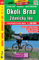 Okol&iacute; Brna, Žd&aacute;nick&yacute; les / Br&uuml;nner Umland, Steinitzer Wald (Radkarte 1:60.000)