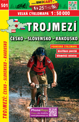 Trojmez&iacute; Česko - Slovensko - Rakousko / Dreil&auml;ndereck Tschechien - Slowakei - &Ouml;sterreich (Radkarte 1:50.000)