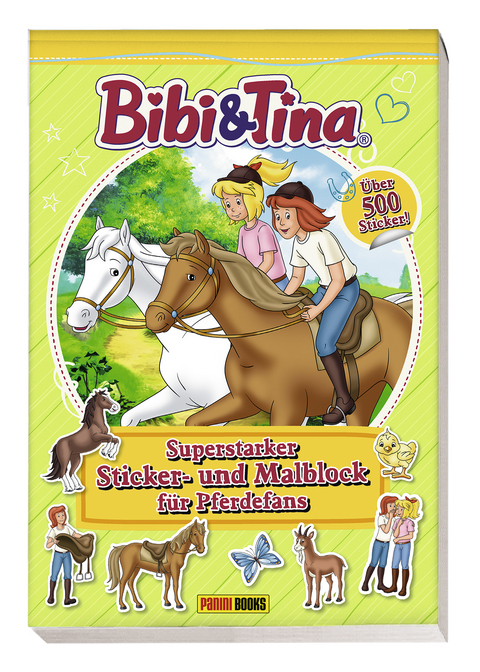 Bibi & Tina: Superstarker Sticker- und Malblock f&uuml;r Pferdefans -  Panini