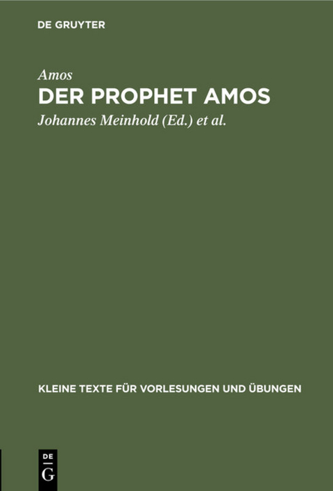 Der Prophet Amos - 