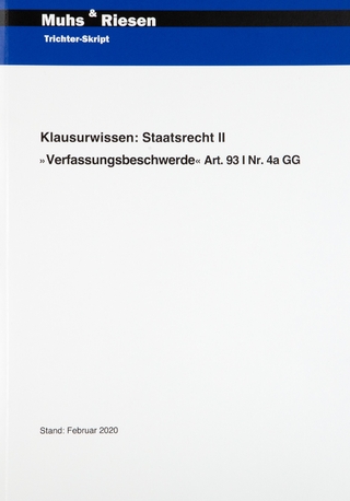 Klausurwissen: Staatsrecht II Verfassungsbeschwerde