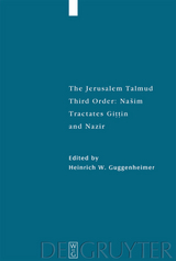 The Jerusalem Talmud. Third Order: Na&scaron;im / ee - 