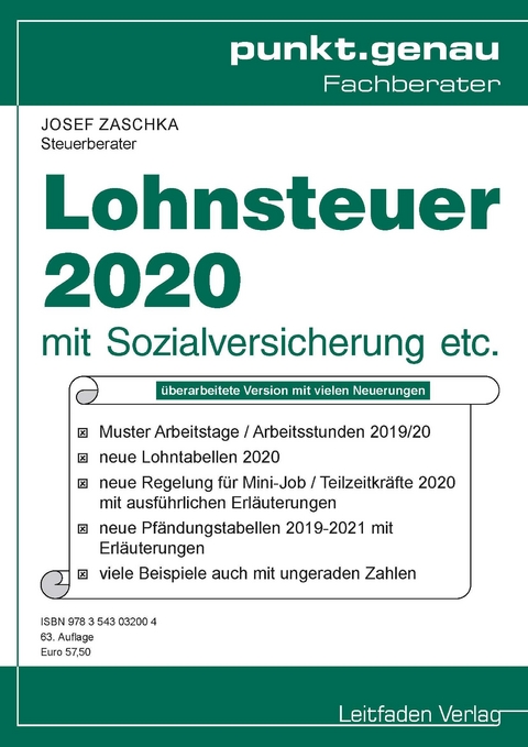 Lohnsteuer 2020 - Zaschka Josef