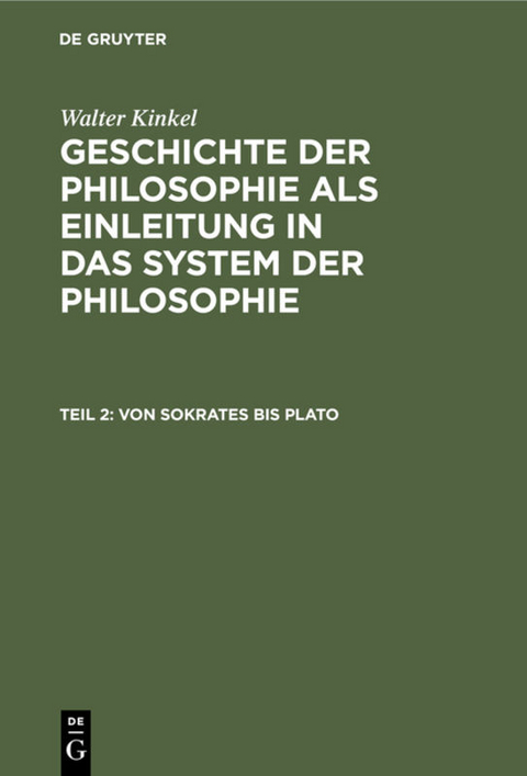 Von Sokrates bis Plato