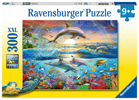 Ravensburger Kinderpuzzle - 12895 Delfinparadies - Unterwasserwelt-Puzzle f&uuml;r Kinder ab 9 Jahren, mit 300 Teilen im XXL-Format