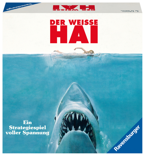 Ravensburger 26799 - Der weisse Hai - Spannendes Strategiespiel f&uuml;r Erwachsene und Kinder ab 12 Jahren, Spiel zum ber&uuml;hmten Filmklassiker f&uuml;r 2-4 Spieler