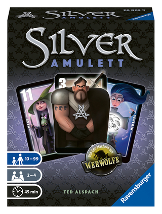 Ravensburger 26826 - Silver Amulett, Kartenspiel für 2-4 Spieler, Taktikspiel ab 10 Jahren, Charaktere von Werwölfe