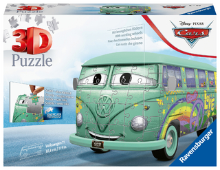 Ravensburger 3D Puzzle Cars Fillmore 11185 - Der VW T1 Cars Fillmore als 3D Puzzle Fahrzeug für alle Disney/Pixar Cars Fans ab 8 Jahren