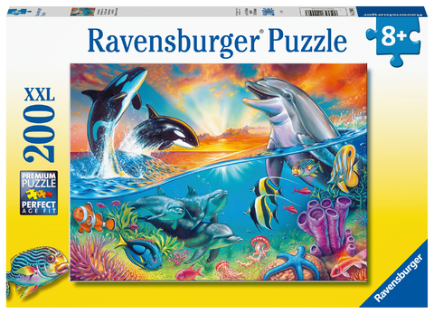 Ravensburger Kinderpuzzle - 12900 Ozeanbewohner - Unterwasser-Puzzle f&uuml;r Kinder ab 8 Jahren, mit 200 Teilen im XXL-Format