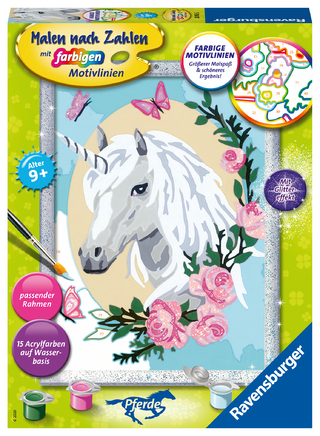 CreArt, Malen nach Zahlen Kinder - Einhorntraum